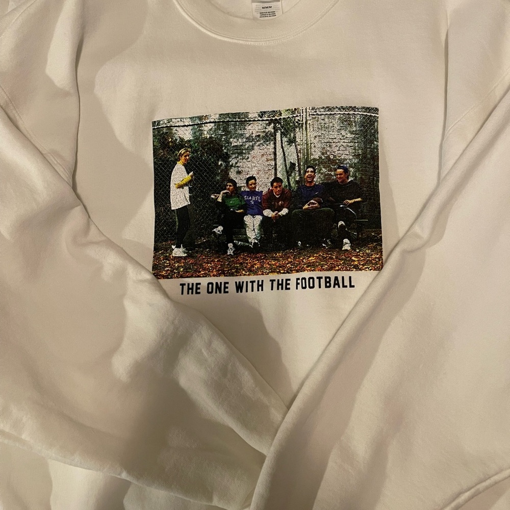 White Graphic Friends Sweatshirt
